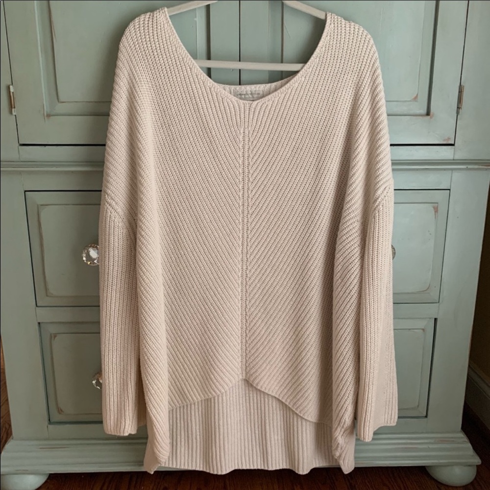 UO Oversized Cream Knit Sweater